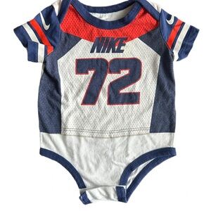 Nike Dark Orange, Blue, & White (Broncos) Onesie Size 9M